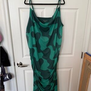 Ava & Viv Forest Green Mesh Dress